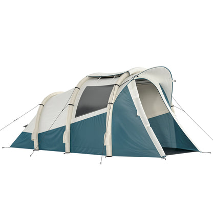 Inflatable Camping Tent w/ Air Pump, Easy Setup 2-3 Person Blow Up Tent, Green