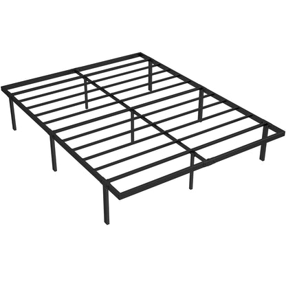 5ft King Bed Frame with Underbed Storage, Metal Platform Bed Frame with Steel Slat Support, No Box Spring Needed