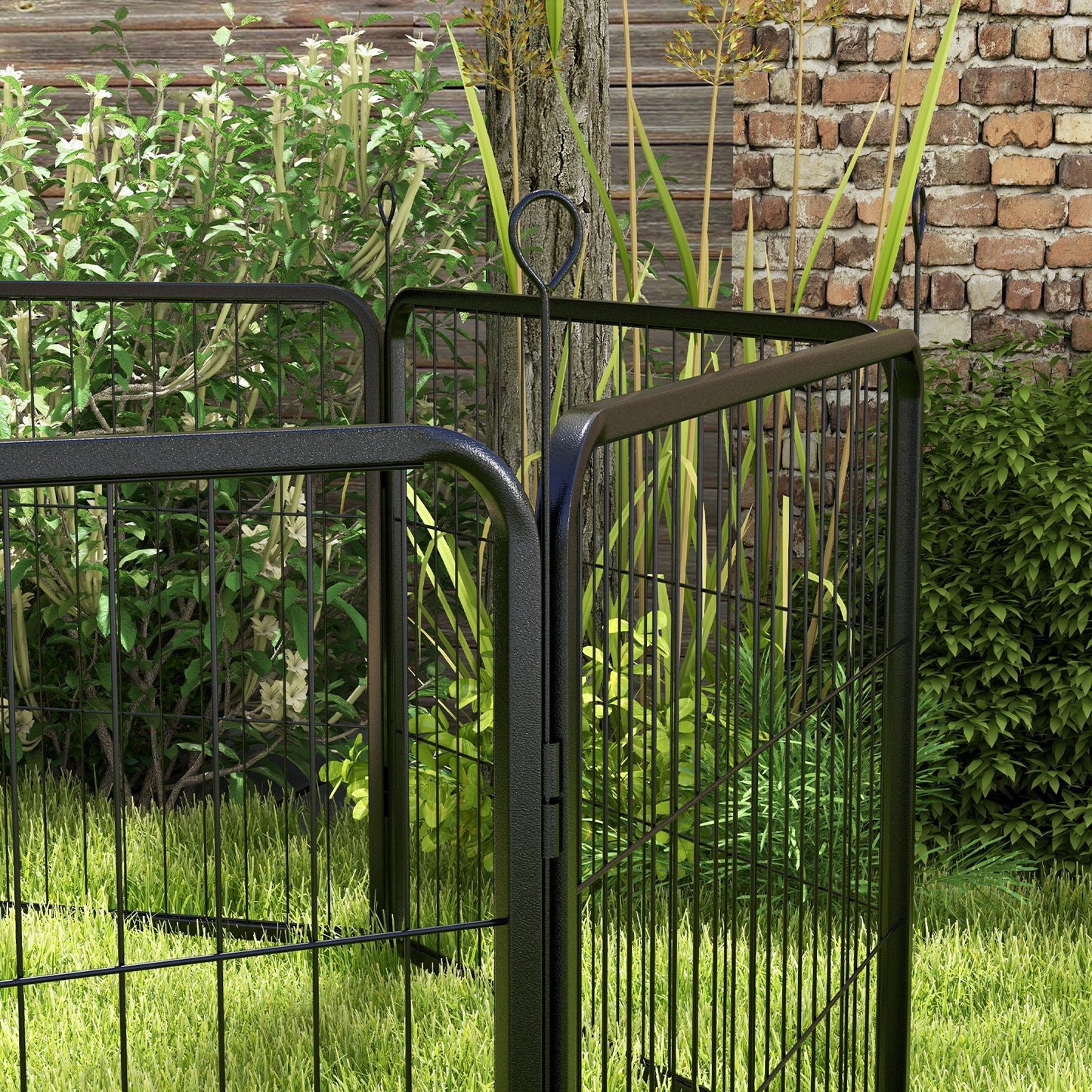 Steel 8 Panel Dog pen Pet Puppy PlayPen Grey