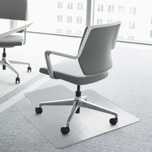 Non Slip Stud Indentation Frosted Office Chair Mat / Carpet Protector