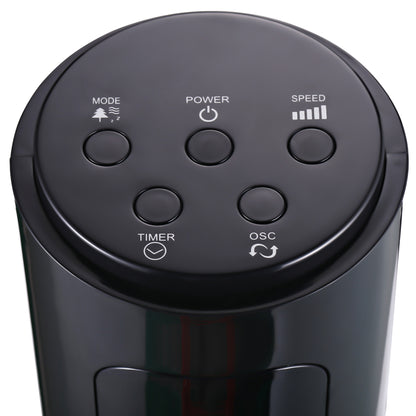 38'' Freestanding Tower Fan, 3 Speed 3 Mode, 12h Timer, 70 Degree Oscillation, LED Panel, 5M Remote Controller, Black