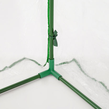 Tunnel Greenhouse Green Grow House for Garden Outdoor, Steel Frame, PVC Cover, Transparent, 200 x 100 x 80cm