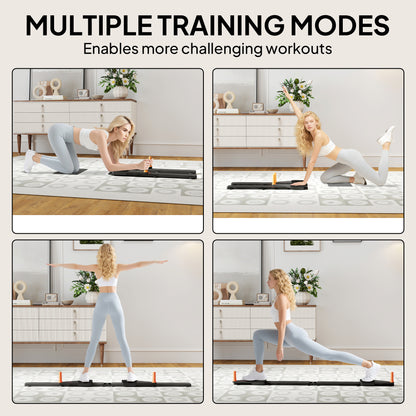 Push Up Board Set of 2, Portable Press Up Board with Dual Glide Rails, Knee Pad