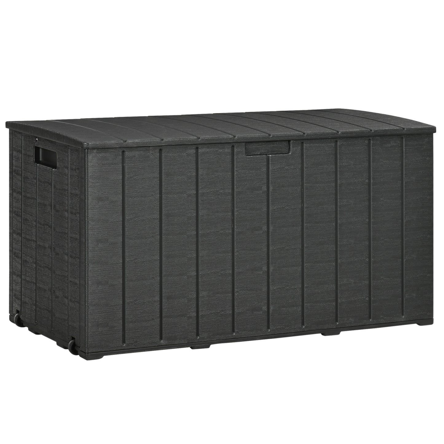 336 Litre Garden Storage Box, Water-resistant Heavy Duty Double Wall Plastic Container