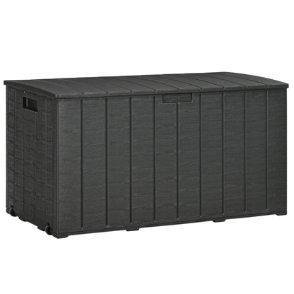 336 Litre Garden Storage Box, Water-resistant Heavy Duty Double Wall Plastic Container