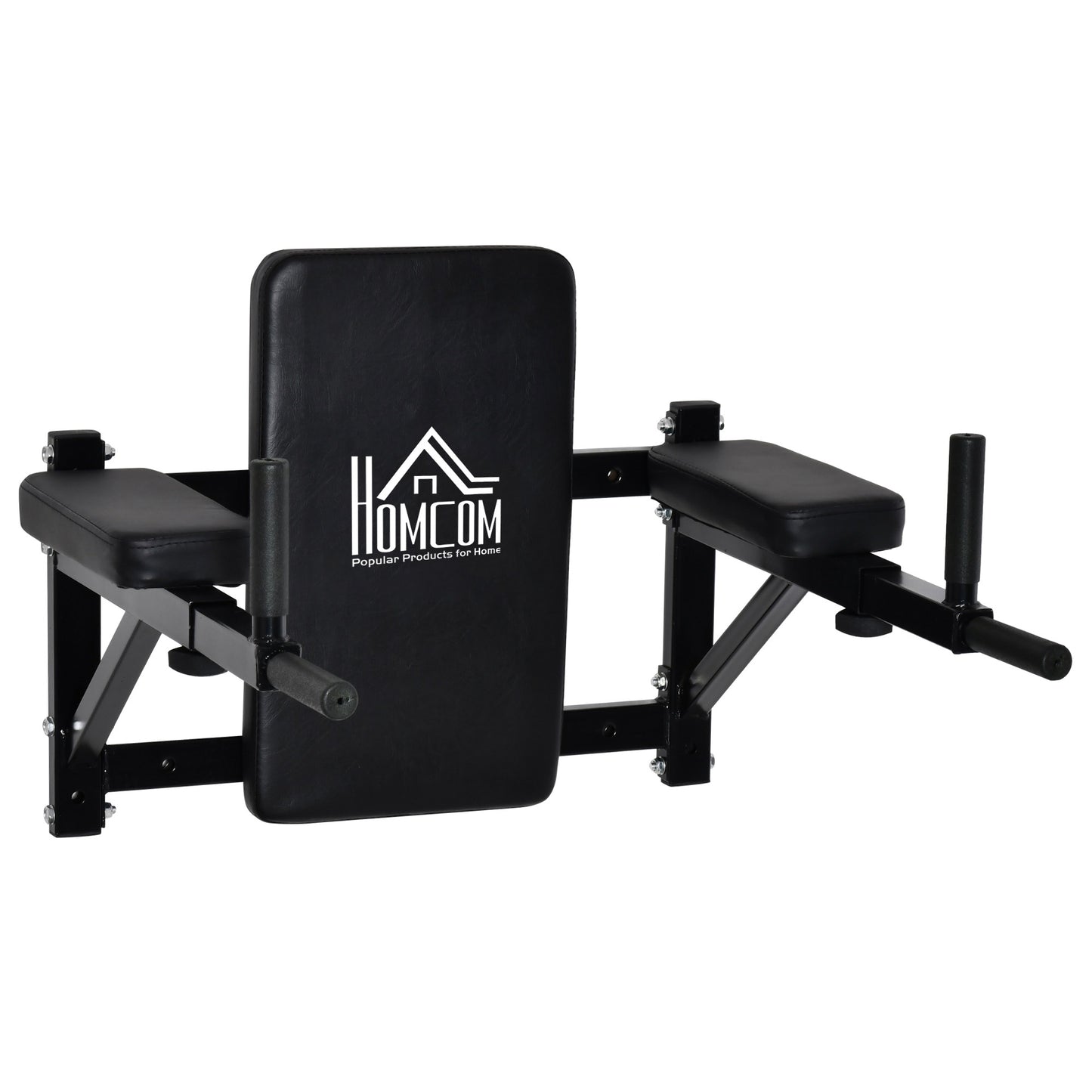 Wall Mounted Dip Station Knee Leg Raise Chin Up Pull Up Rack Home Gym Fitness Exercise Workout Bars New