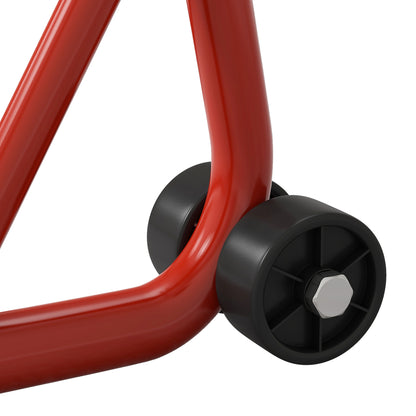 Front Motorcycle Paddock Stand Motorbike Stand with Anti-Slip Mat, Adjustable Pin and Swingarm Spool Adaptors