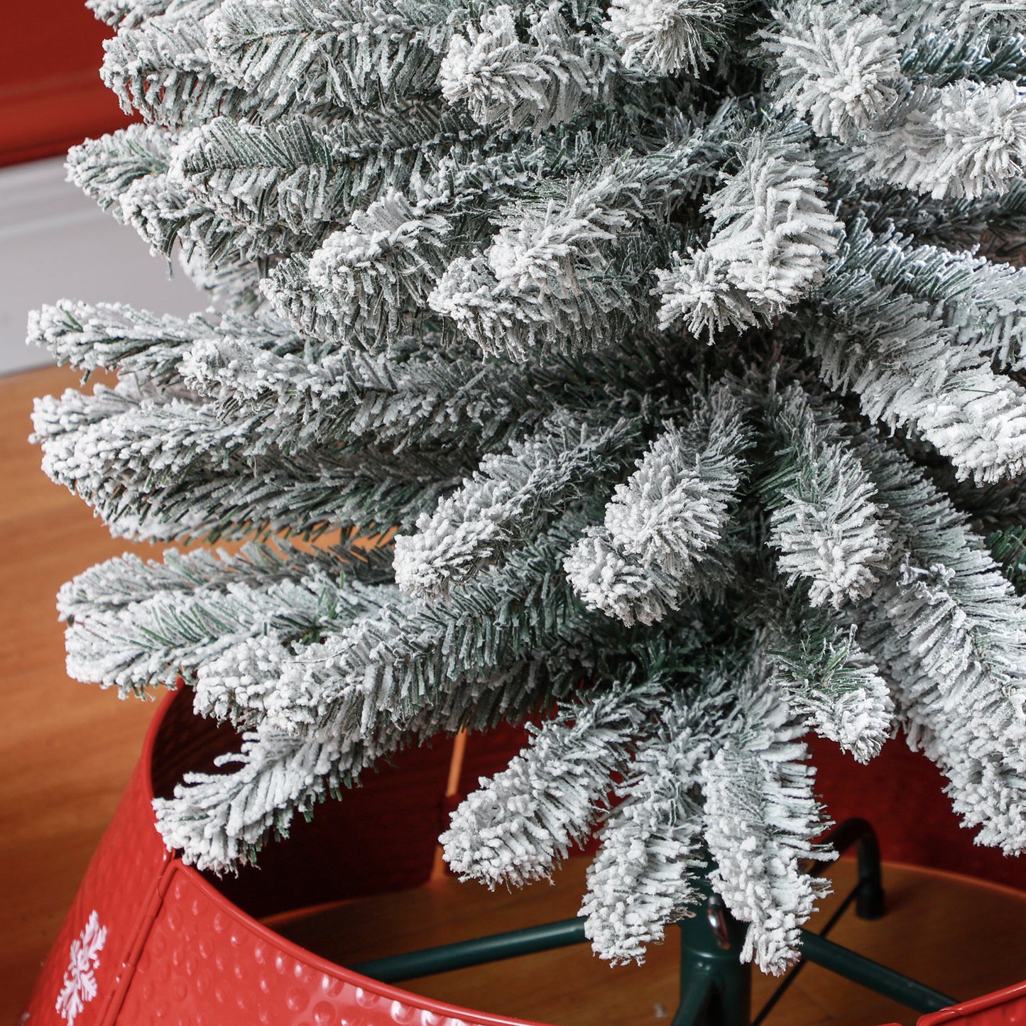 7ft Artificial Snowy Pencil Christmas Tree - White
