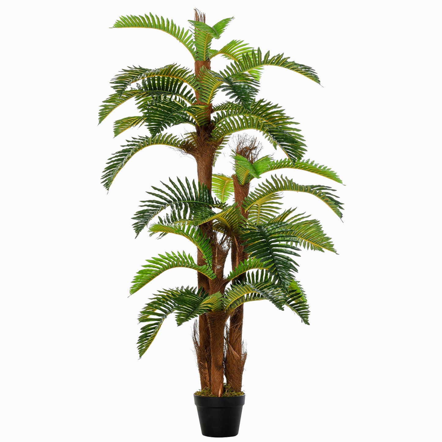 Artificial Plant Tropical Fern in Pot, Fake Plants for Home Indoor Decor, 150cm, Green
