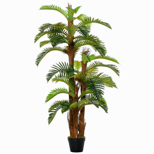 Artificial Plant Tropical Fern in Pot, Fake Plants for Home Indoor Decor, 150cm, Green