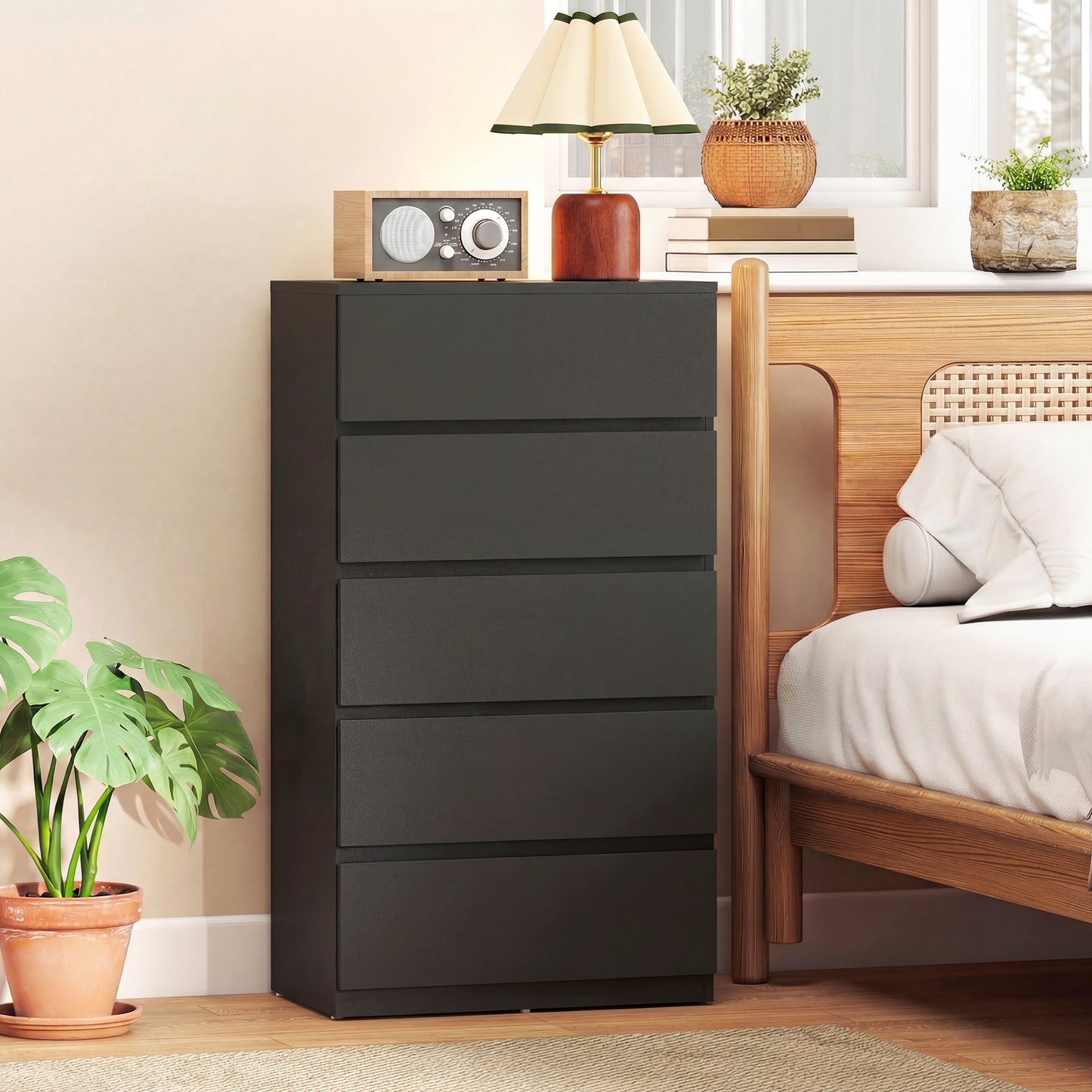 Chest of Drawers, 5-Drawer Storage Cabinets, Modern Dresser, Storage Drawer Unit for Bedroom