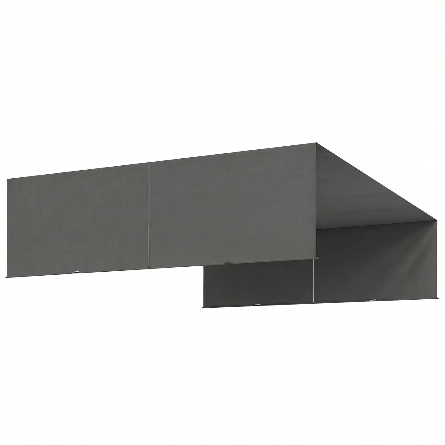 2 Pcs UV Protection Pergola Replacement Canopy, Pergola Shade Cover, Easy to Install, for 3 x 3(m) Pergola, Dark Grey