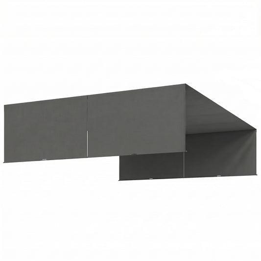 2 Pcs UV Protection Pergola Replacement Canopy, Pergola Shade Cover, Easy to Install, for 3 x 3(m) Pergola, Dark Grey