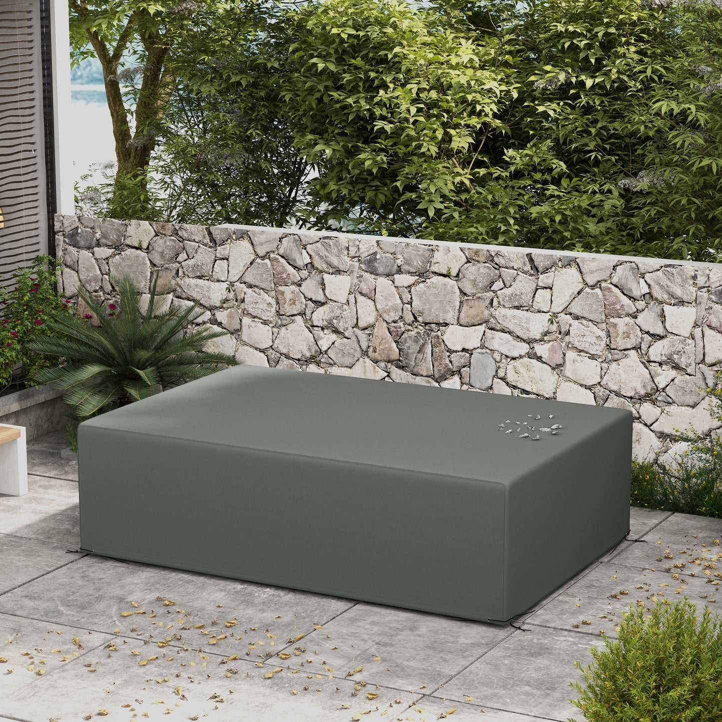 Outdoor Garden Furniture Cover Waterproof, Anti-UV 600D Heavy Duty Oxford Fabric Patio Furniture Cover for Rectangular Sofa T