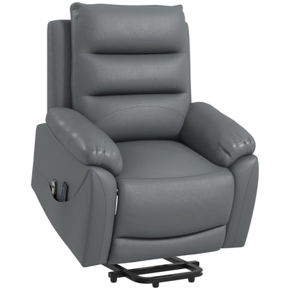 Electric Riser and Recliner for Elderly with 8 Vibration Massage, PU Leather Power Lift Recliner Chair for Living Room