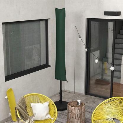 Parasol Cover, Cantilever Umbrella Cover for 2-3.5 m Parasols, Banana Umbrella Protector with Zipper, Green