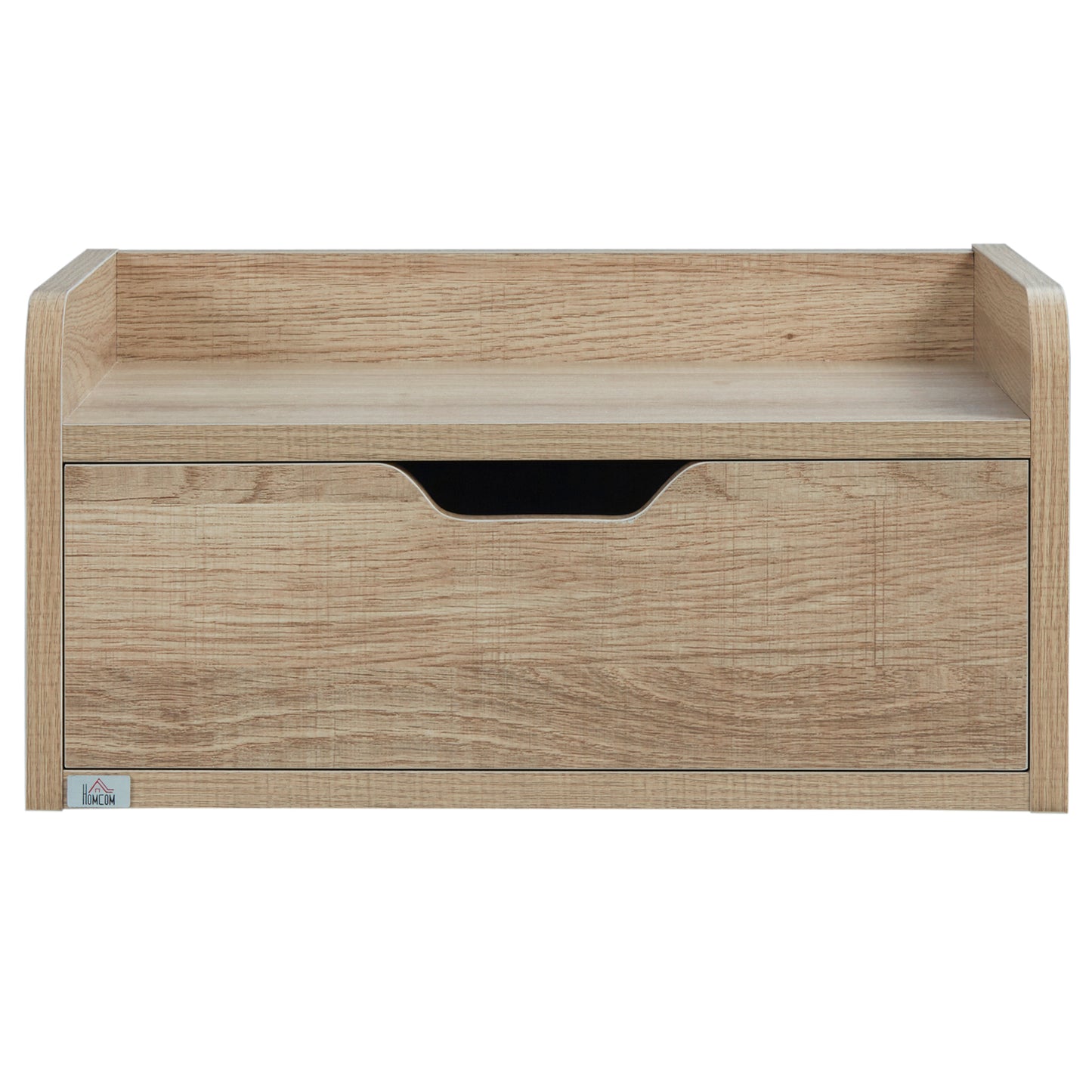 Floating Nightstands Set of 2, Wall Mounted Bedside Table with Drawer for Bedroom, Natural
