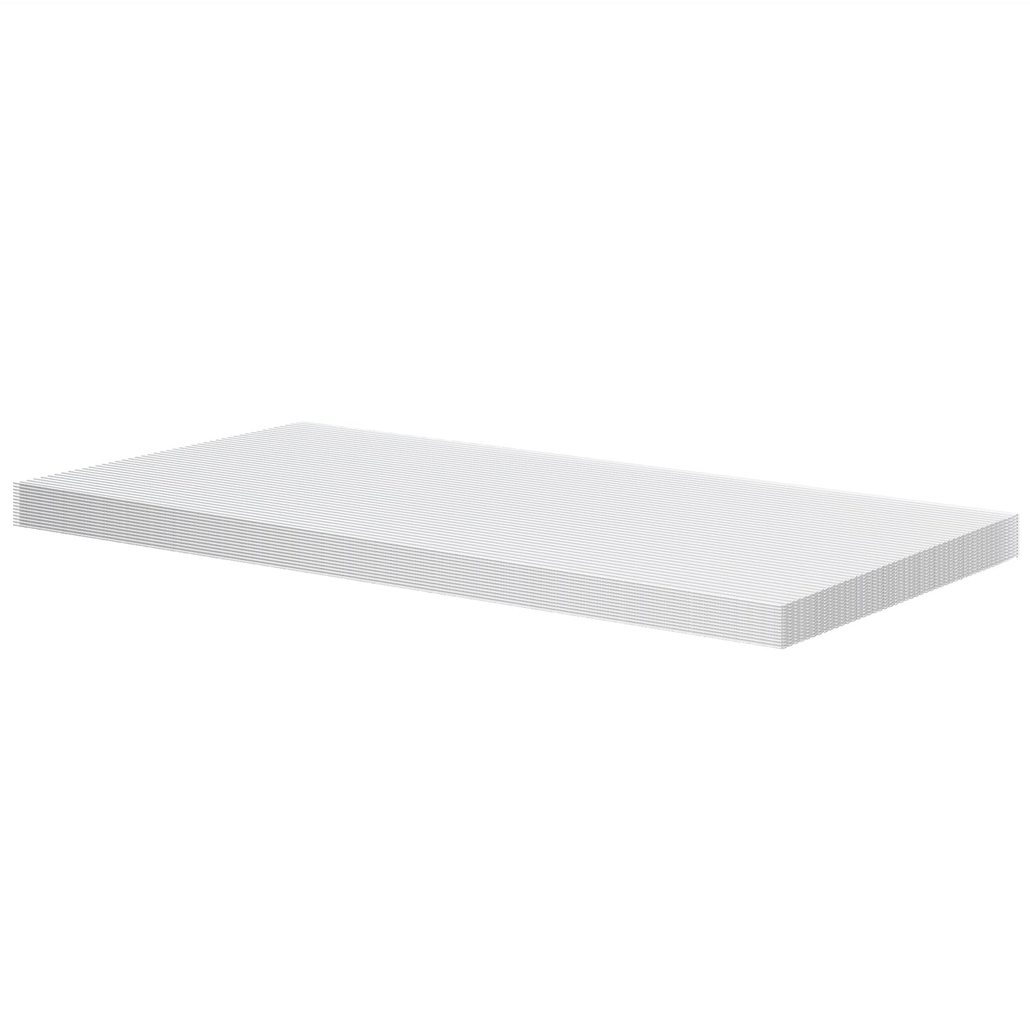 14 Pieces Polycarbonate Sheets, 121 x 61 x 0.4cm Twin-Wall Plastic Roofing Sheets, 10m² Replacement Greenhouse Panels