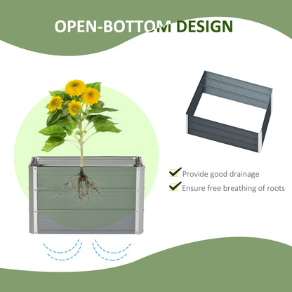 108L Raised Garden Bed, Galvanized Steel Elevated Planter Box w/ Installation Gloves for Backyard, Patio to Grow Vegetables