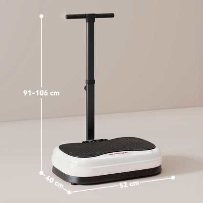 Vibration Plate, with Adjustable/Removable Handle, Preset Modes, 50 Speeds
