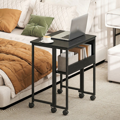 63 cm Drop Leaf Writing Work Desk - Black