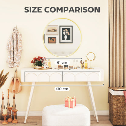 61cm Decorative Wall Mirror for Bedroom Living Room, Modern Round Bathroom Mirror for Home Decor, Gold Tone