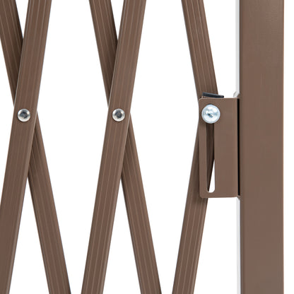 Expanding Trellis Fence, Freestanding Movable Fence, Foldable Garden Screen Panel, 300 x 103.5 cm, Dark Brown
