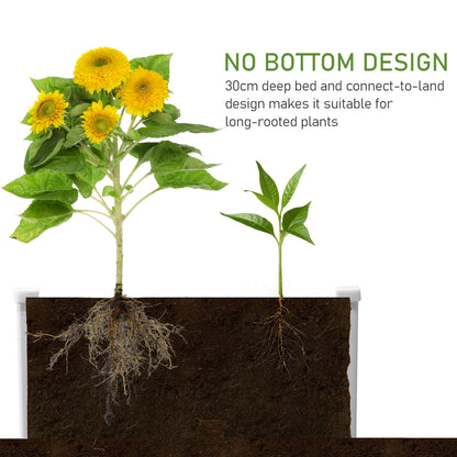 302L Raised Garden Bed, Weather-resistant PP Planter Box Containers for Outdoor Patio Plant Flower Vegetable