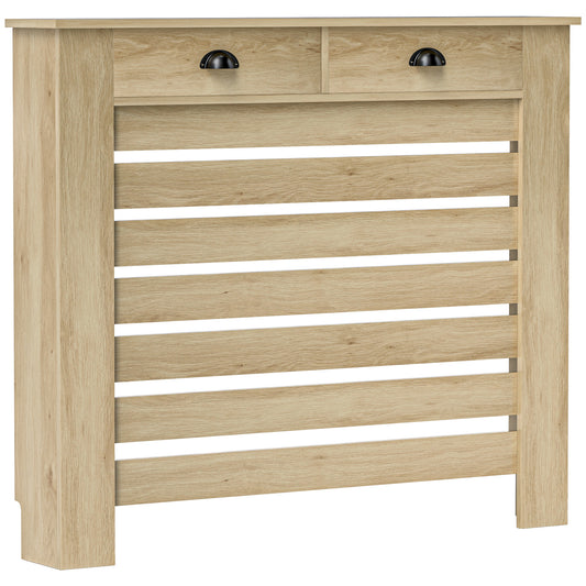 95.5H x 111Wcm Radiator Cover, with Drawer - Oak