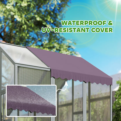 Large Walk In Chicken Run with Waterproof & Anti-UV Cover, for 6-8 Chickens, for Garden, Farm, 5.5' x 6' x 6'