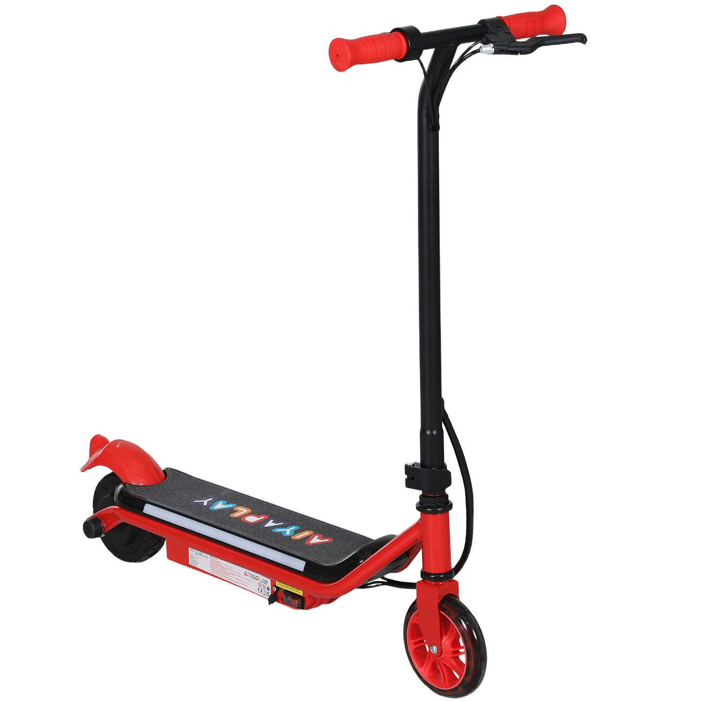 Electric Scooter for Kids Aged 6-14 Years, with Colourful Lights, Red