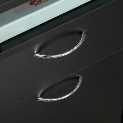 Filing Cabinet, Mobile File Cabinet with 2 Drawers, Office Home Organiser on Wheels for A4, Letter-Size File Folders