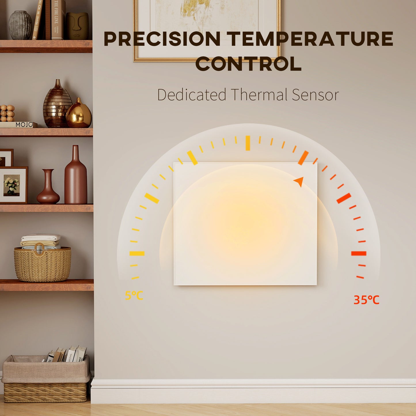 Wifi Smart Electric Heater, Far Infrared, Wall Mounted - 520W