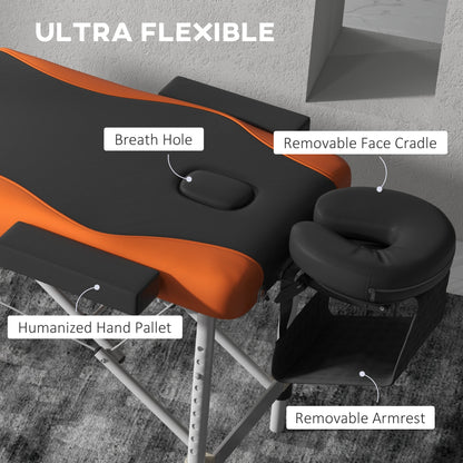 Foldable Massage Bed Portable Table, 3-Section Aluminium Foldable Beauty Couch