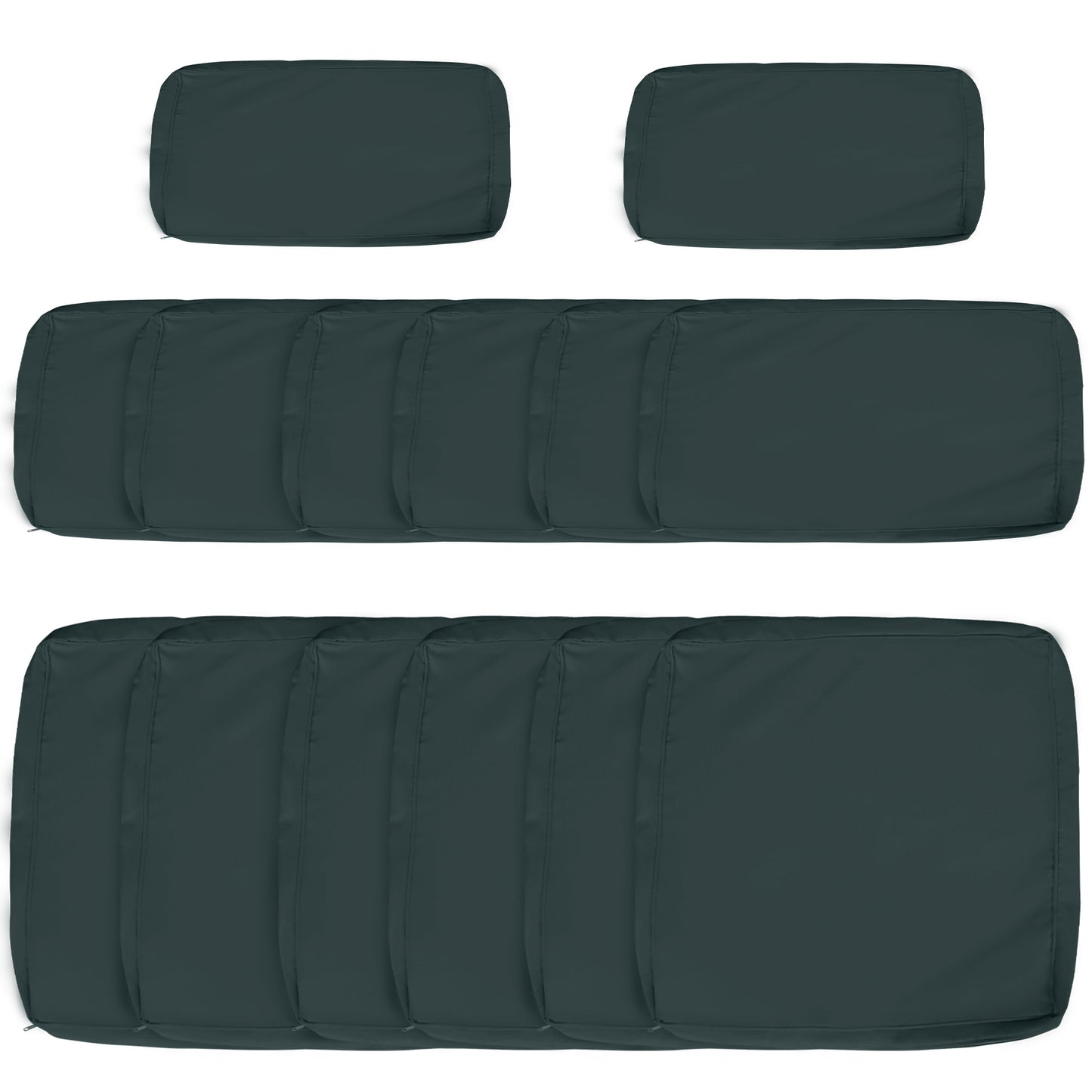Garden Rattan Sofa Cushion Polyester Cover Replacement Outdoor- No Cushion Included, Grayish Green