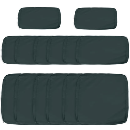 Garden Rattan Sofa Cushion Polyester Cover Replacement Outdoor- No Cushion Included, Grayish Green