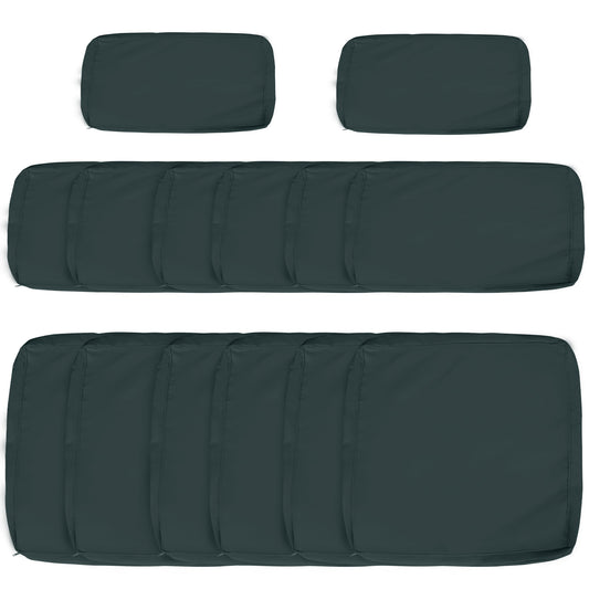 Garden Rattan Sofa Cushion Polyester Cover Replacement Outdoor- No Cushion Included, Grayish Green