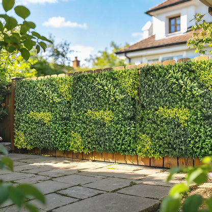Artificial Plant Wall Panel, 100x100 cm Artificial Grass Backdrop Wall, Green
