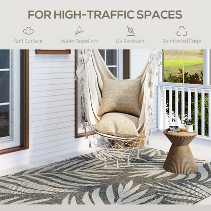 UV Resistant Indoor & Outdoor Area Rug, Easy-Cleaning Machine Washable Rug for Patio, Garden, Kitchen