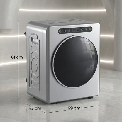 5 kg Compact 40-60℃ Tumble Dryer - Silver Tone