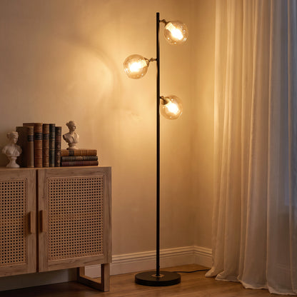 Tree Floor Lamp for Living Room Bedroom with 3 Light, Modern Standing Lamp, (Bulb not Included), 162cm, Grey