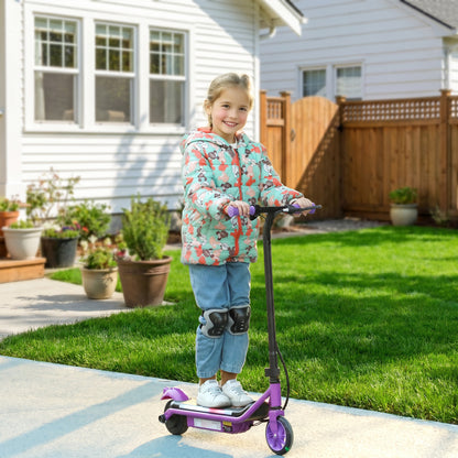 Electric Scooter for Kids Aged 6-14 Years, with Colourful Lights, Purple