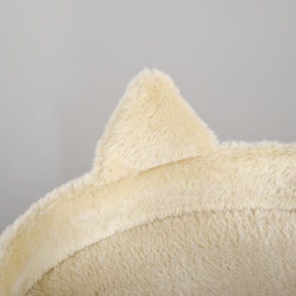 104 cm Cat Tree, Cat Condo Tree Tower, Cat Activity Centre with Scratching Posts, Plush Perches, Hanging Ball - Cream White