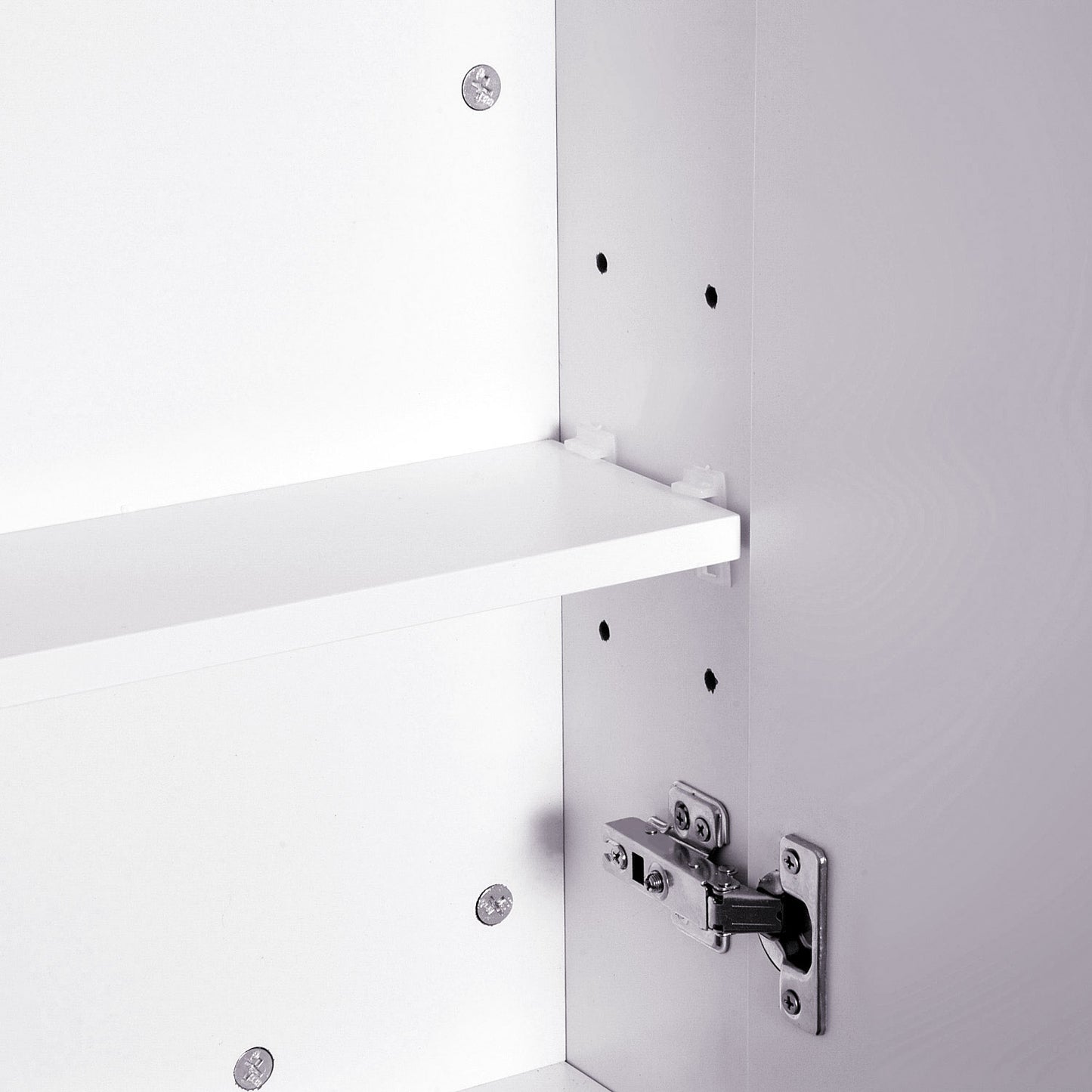 Bathroom Mirror Cabinet, 3-Tier Wall Mount Bathroom Storage Cabinet with Soft-Close Hinges and Adjustable Shelf