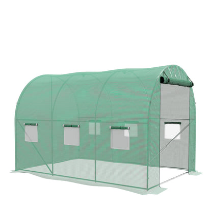 Sprinkler System Polytunnel Greenhouse, 3 x 2m, Green