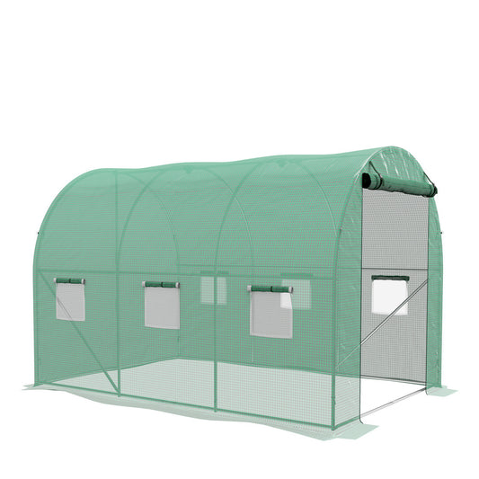 Sprinkler System Polytunnel Greenhouse, 3 x 2m, Green