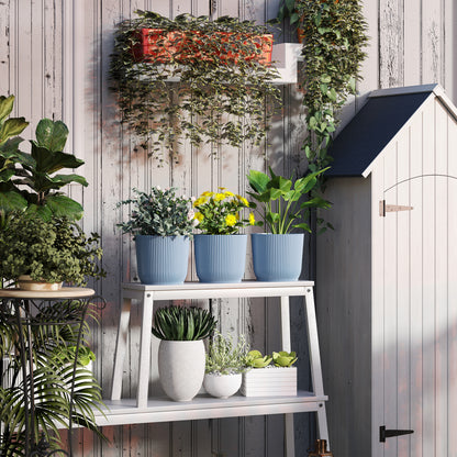 Set of Three Ф22cm Planters - Blue