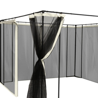 352 x 207cm Universal Replacement Mesh Sidewall Netting for Patio Gazebos and Canopy Tents, (Sidewall Only) Beige