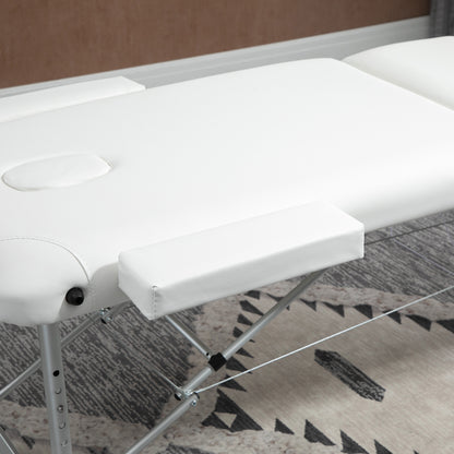 Foldable Massage Bed Portable Table, 3-Section Aluminium Foldable Beauty Couch
