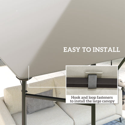 3 x 3(m) Gazebo Canopy Replacement, for 01-0867 - Light Grey